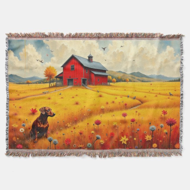 Couverture Dachshund à la ferme en Automne (Devant)