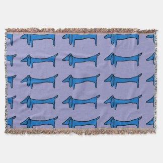 Couverture Dachshund Abstrait en bleu