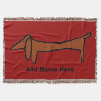 Couverture Dachshund Abstrait et rouge