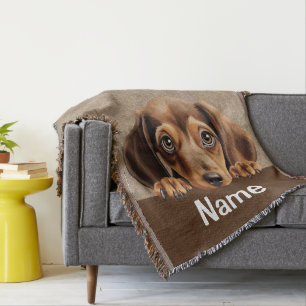 Couverture Dachshund Peeking Chien Chien Chien Chien Animaux
