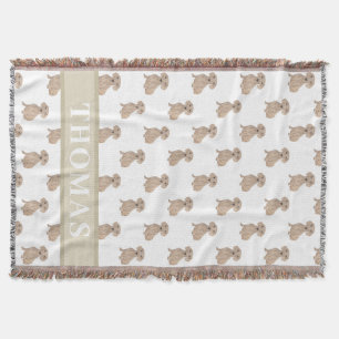 Couverture Dachshund personnalisé (lisse, rouge)