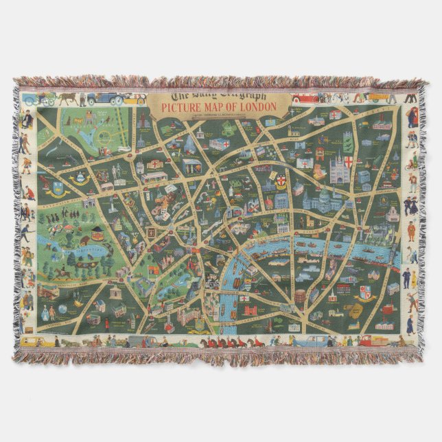 Couverture Daily Telegraph décrivent la carte de Londres (Devant)