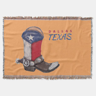 Couverture Dallas Texas Cowboy Boot