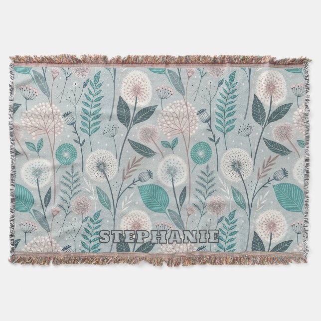 Couverture Dandelion Whimsical & Floral Folk Art Seamless (2) (Devant)