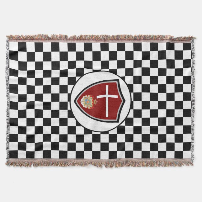 Couverture Danish flag-coat arms throw blanket (Devant)