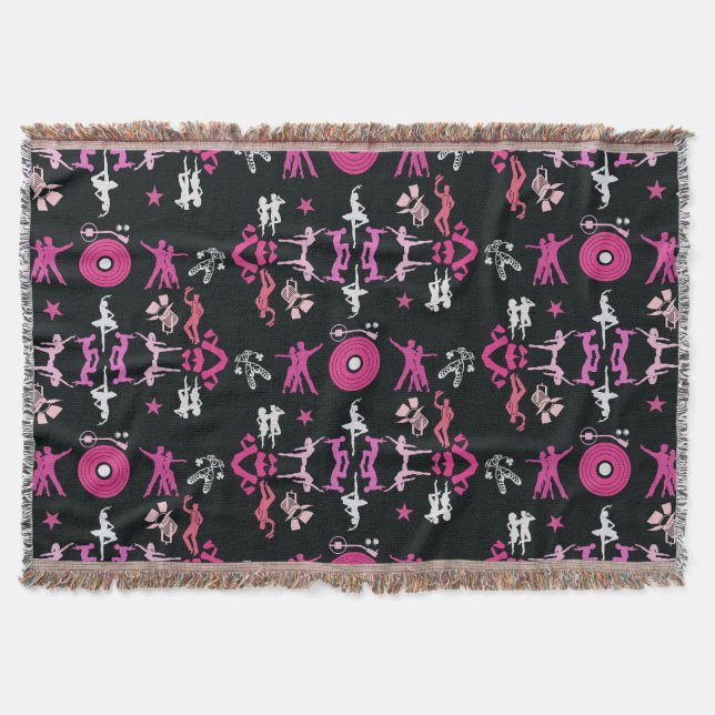 Couverture Danseuse rose Motif Décor Maison (Devant)