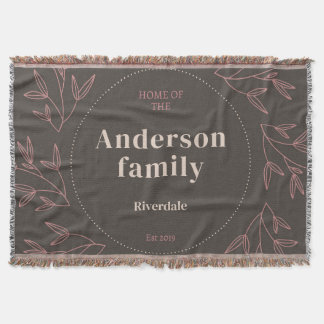 Couverture Dark Brown, Plants, Circle, Family Home