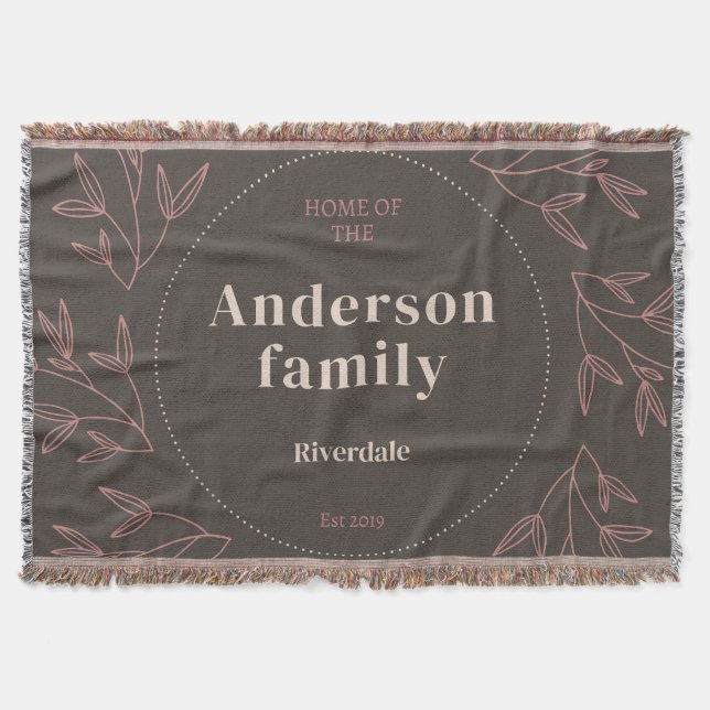 Couverture Dark Brown, Plants, Circle, Family Home (Devant)