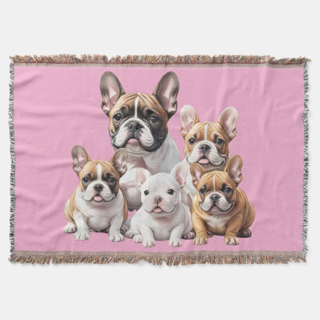Couverture de beaux bouledogues français, un groupe se réunit (Devant)