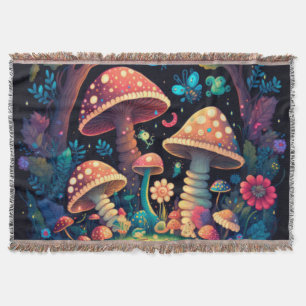 Couverture De beaux elfes mignons jouent sous les champignons