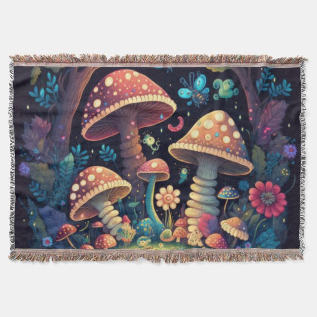Couverture De beaux elfes mignons jouent sous les champignons (Devant)