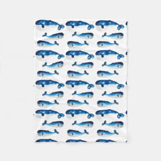 Couverture de bébé - baleine bleue de couleur
