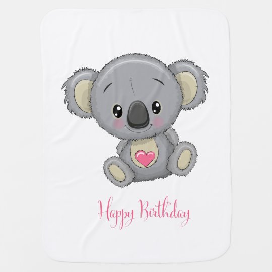 Couverture De Bebe De Koala De Joyeux Anniversaire Zazzle Fr