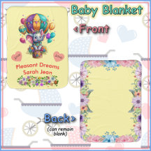 COUVERTURE DE BÉBÉ Montgolfière colorée & passage