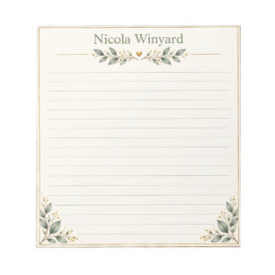 Couverture de bloc-notes personnalisée élégante bo