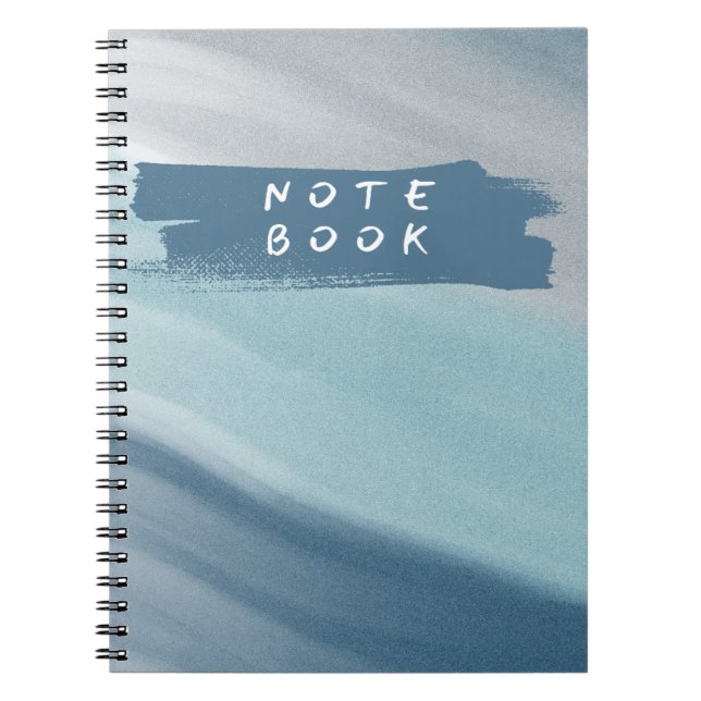 Couverture de cahier à dégradé bleu minimal (Devant)