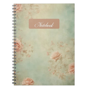 Couverture de cahier à esthétique florale vintage 
