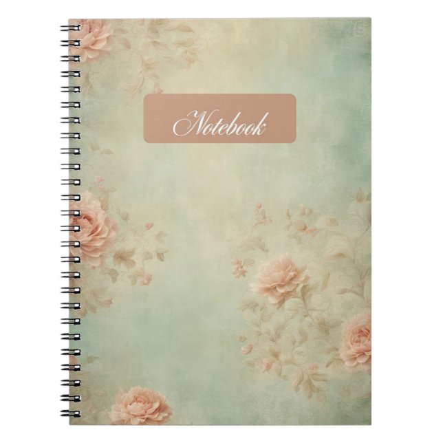 Couverture de cahier à esthétique florale vintage  (Devant)
