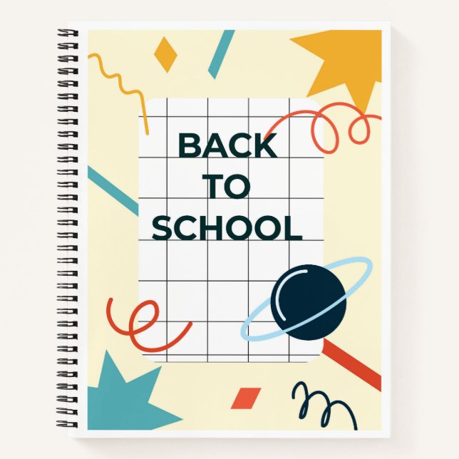 Couverture de cahier abstrait pour la rentrée scol (Devant)
