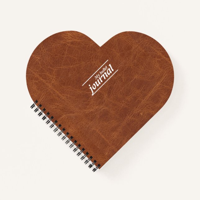 Couverture de cahier classique en cuir marron (Devant)