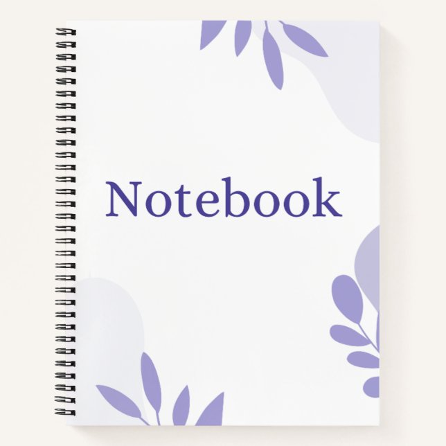 Couverture de cahier floral esthétique violet (Devant)