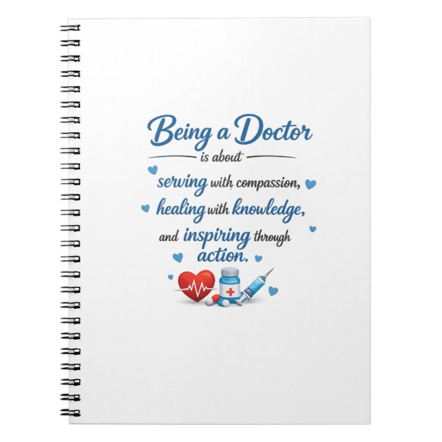 Couverture de cahier médical avec citation inspira (Devant)