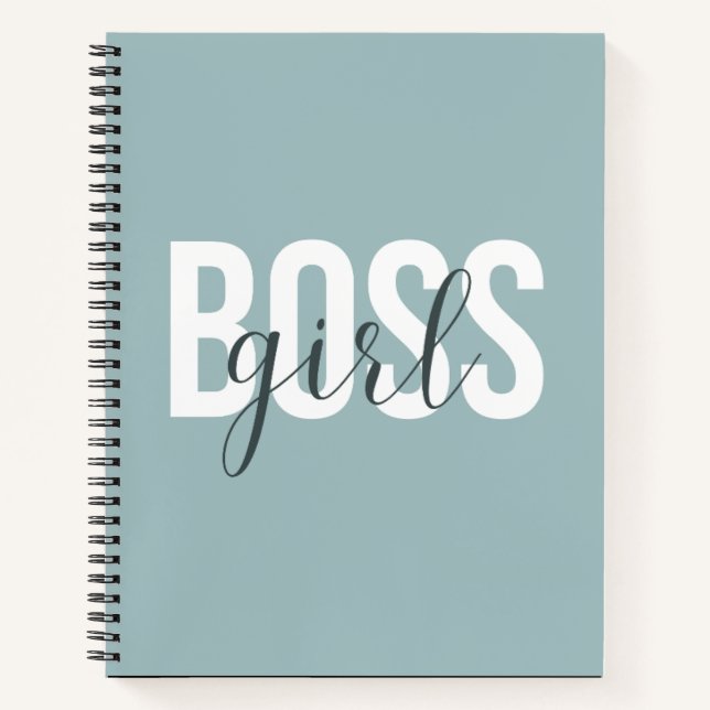 Couverture de cahier Minimal Mint Boss Girl (Devant)