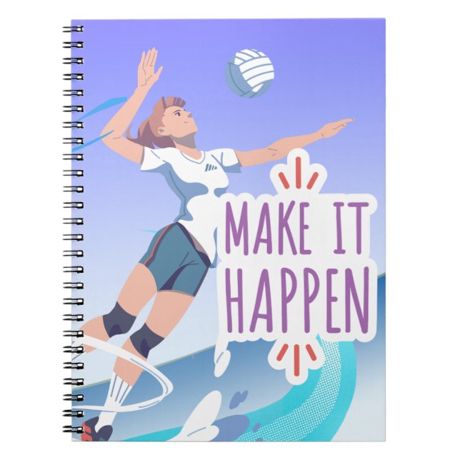 Couverture de Carnet de volley-ball motivationnel (Devant)