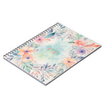 Couverture de Carnet floral aquarelle personnalisé