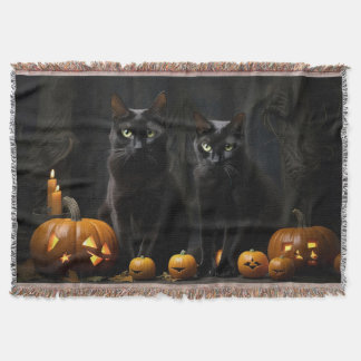Couverture de chats noirs