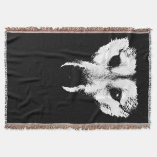 Couverture de chiot loup Couverture jetée Husky ch