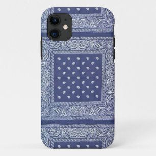 couverture de coque iphone bleu bandana