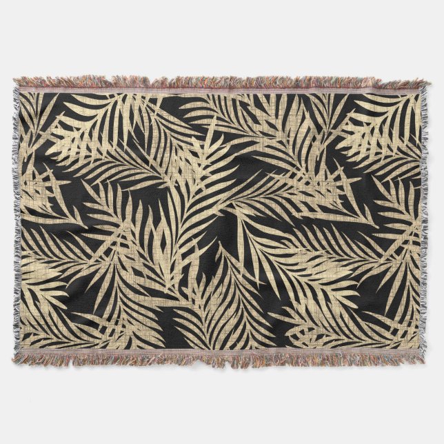 Couverture de décoration tropicale Bohème cosy. Fe (Devant)