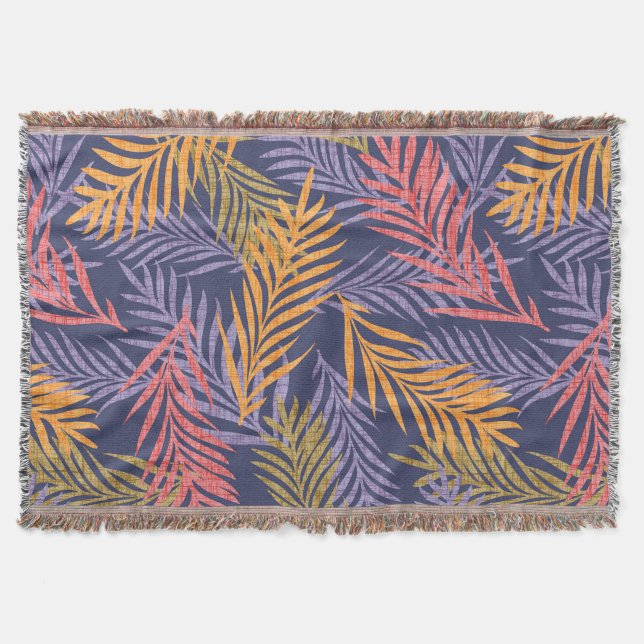 Couverture de décoration tropicale bohème cosy. Fe (Devant)