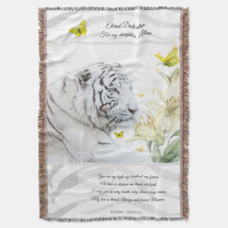 Couverture de dévotion Tigre Blanc et Lys