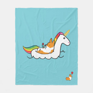 Couverture de Floatie de licorne de corgi