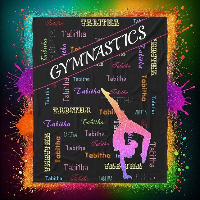 Couverture de gymnastique avec nom personnalisé pa (Créateur téléchargé)