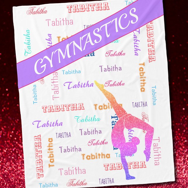 Couverture de gymnastique avec nom personnalisé pa (Créateur téléchargé)