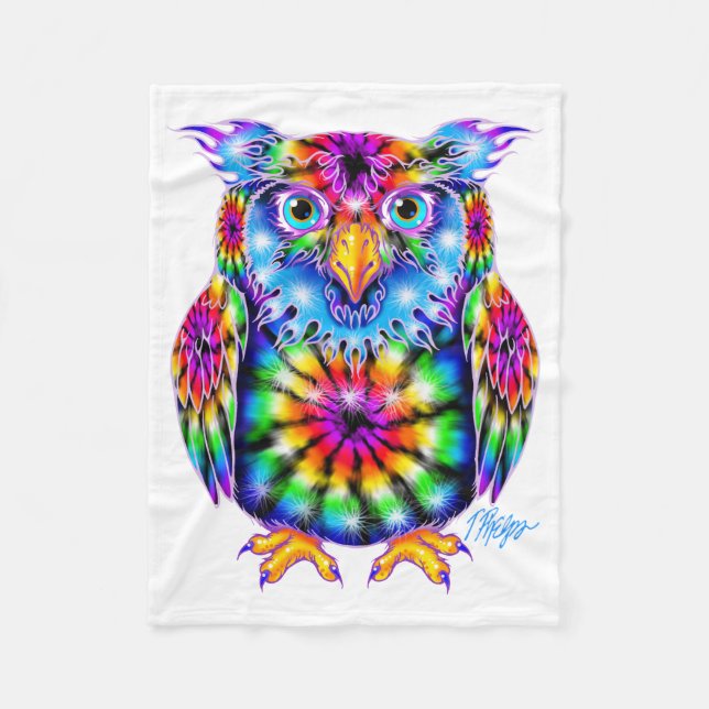 Couverture de hibou de colorant de cravate (Devant)
