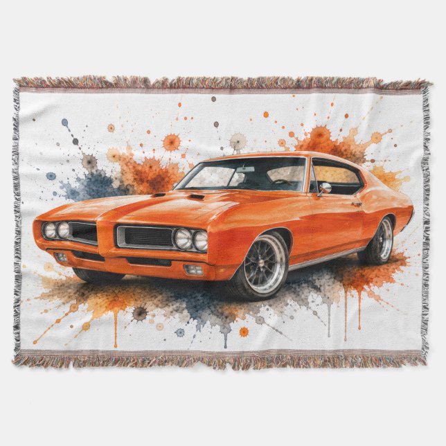 Couverture de jet américain Muscle Car (Devant)