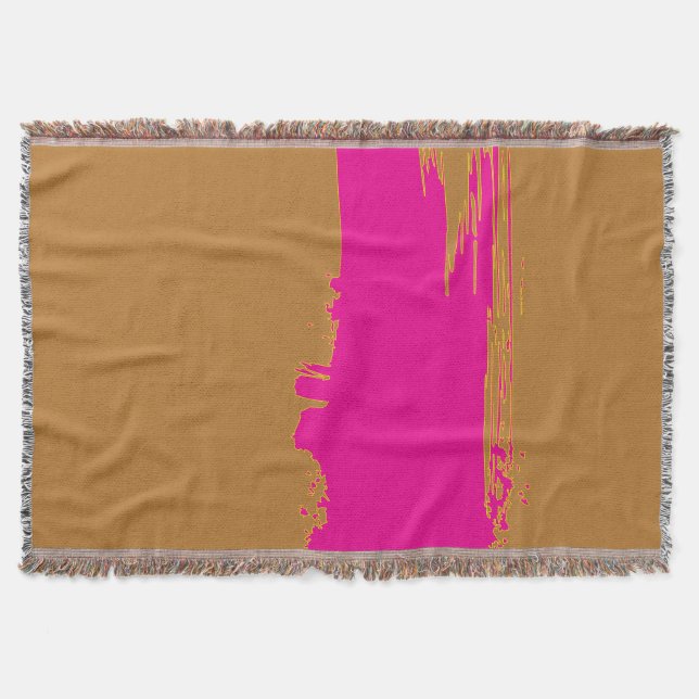 Couverture de jet brun doré PinkSplash (Devant)