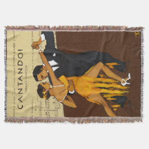 Couverture de jet de danseurs de tango