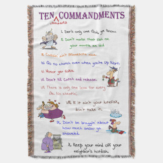 Couverture de jet de Dix commandements du