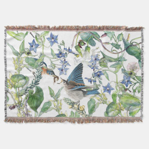 Couverture de jet de fleurs de gloire de matin