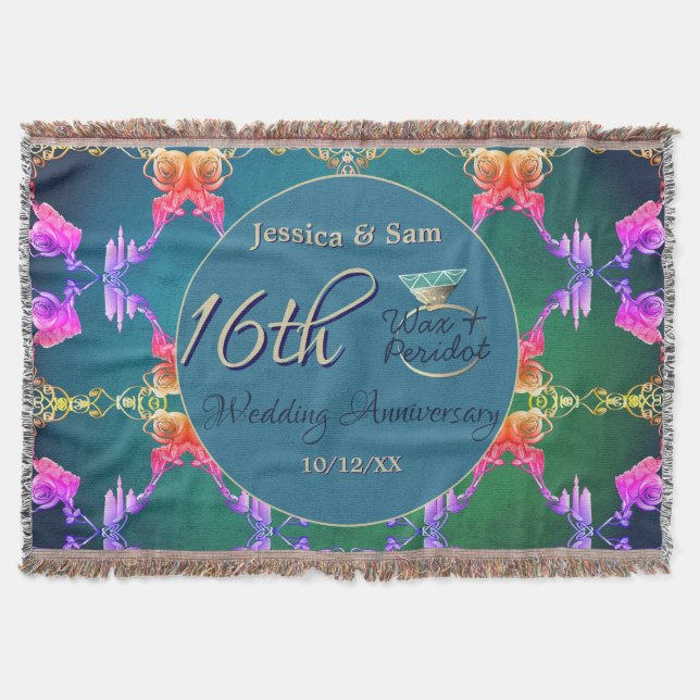 Couverture de jet de fleurs statice en cire d'anni (Devant)