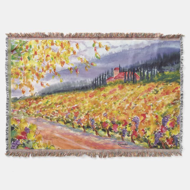 Couverture de jet de vignoble (Devant)