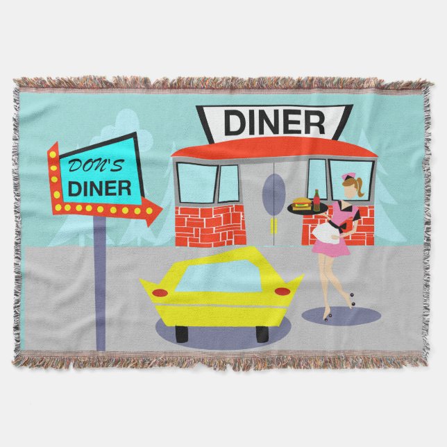 couverture de jet de wagon-restaurant des années (Devant)