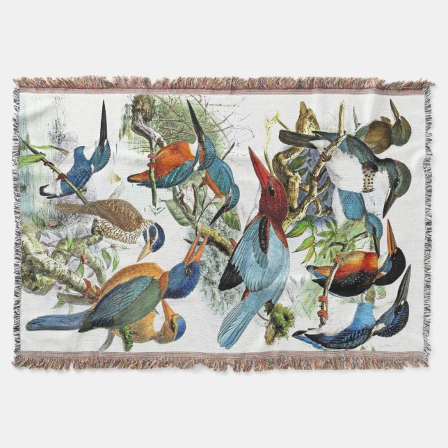 Couverture de jet d'étang de faune d'oiseaux de (Devant)