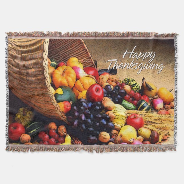 Couverture de jet du bon thanksgiving 12 (Devant)