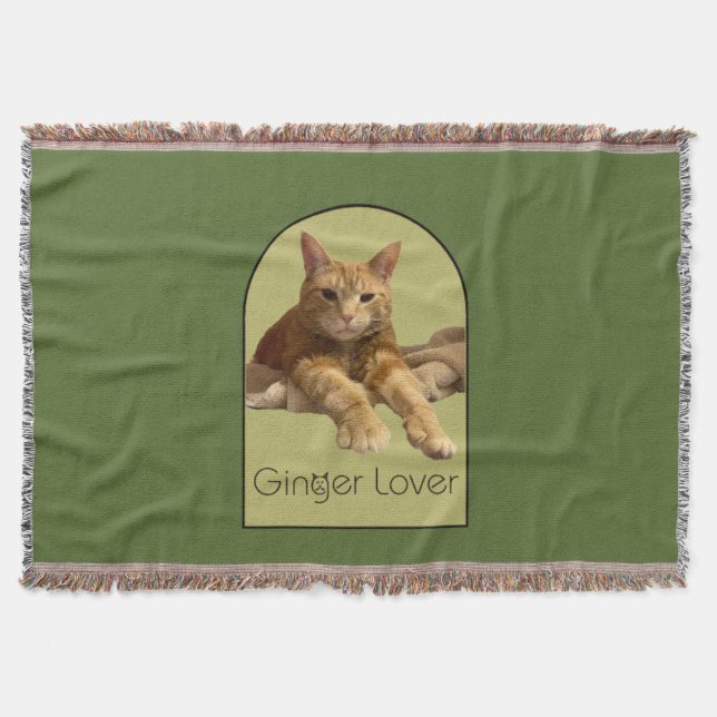 Couverture de jet en vert olive foncé pour amateur (Devant)